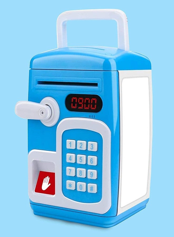 KITIKITTZ KITI Kits Fingerprint Sensing Money Safe Bank with Double Protected Password & Fingerprint Sensor Toy (Blue) - Image 4